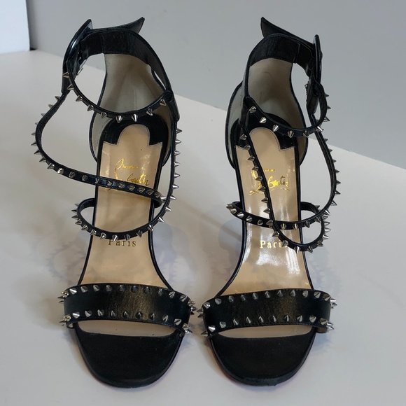 Christian Louboutin Shoes | Christian Louboutin Black Studded Sandal ...